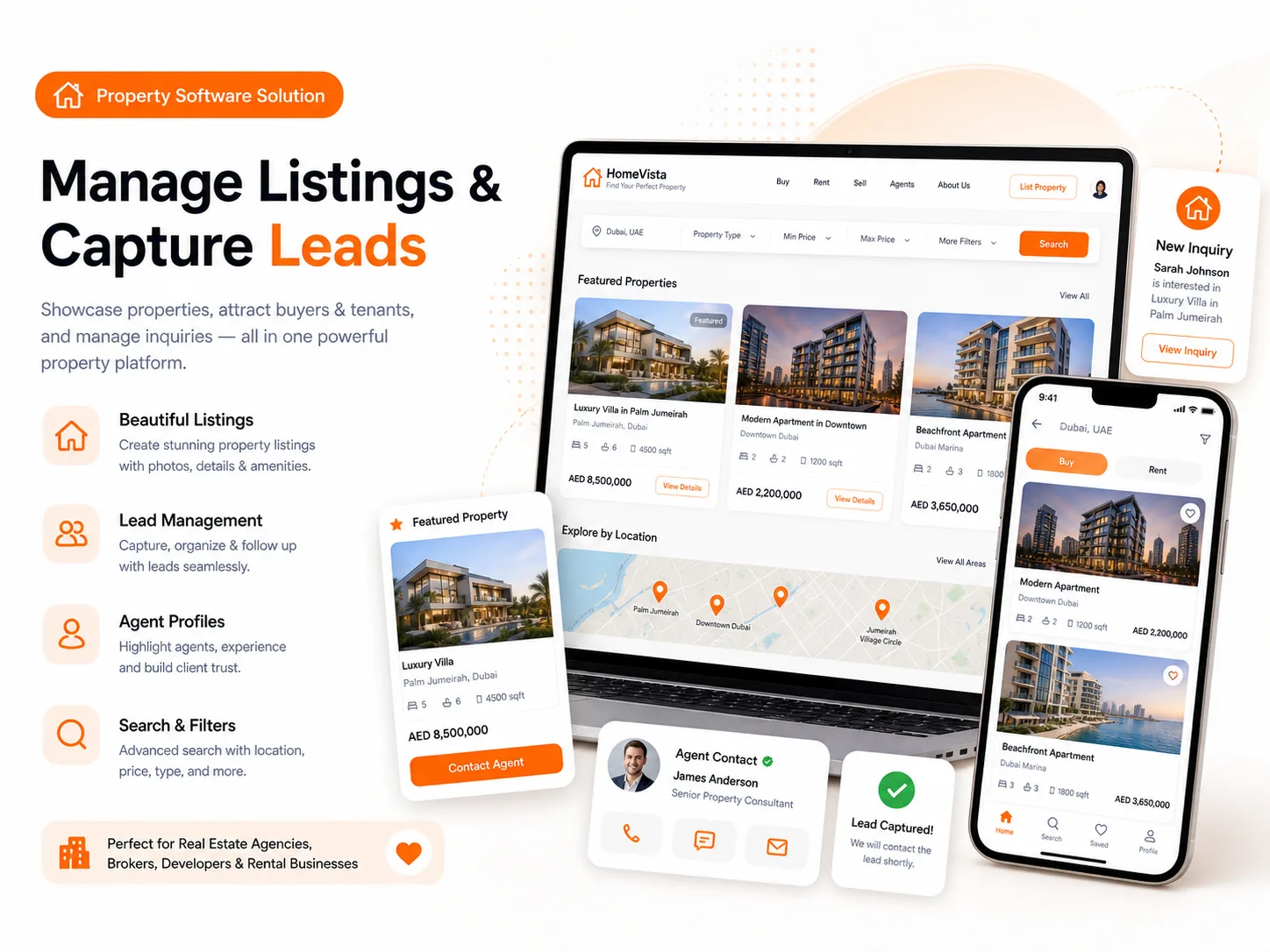 Property Listing Portal Screens