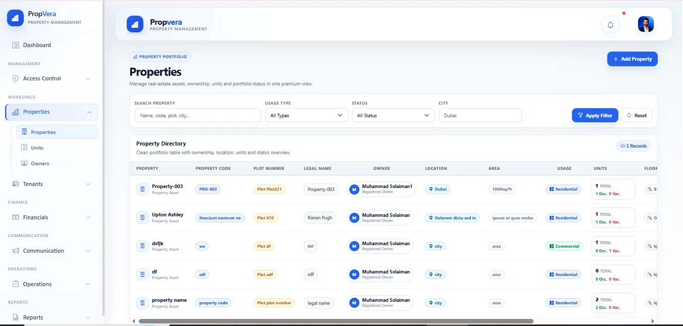 PropVera feature preview